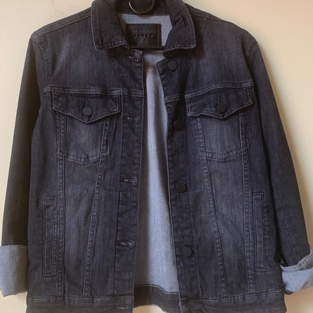 DESIGNER Black denim Jacket, very soft material